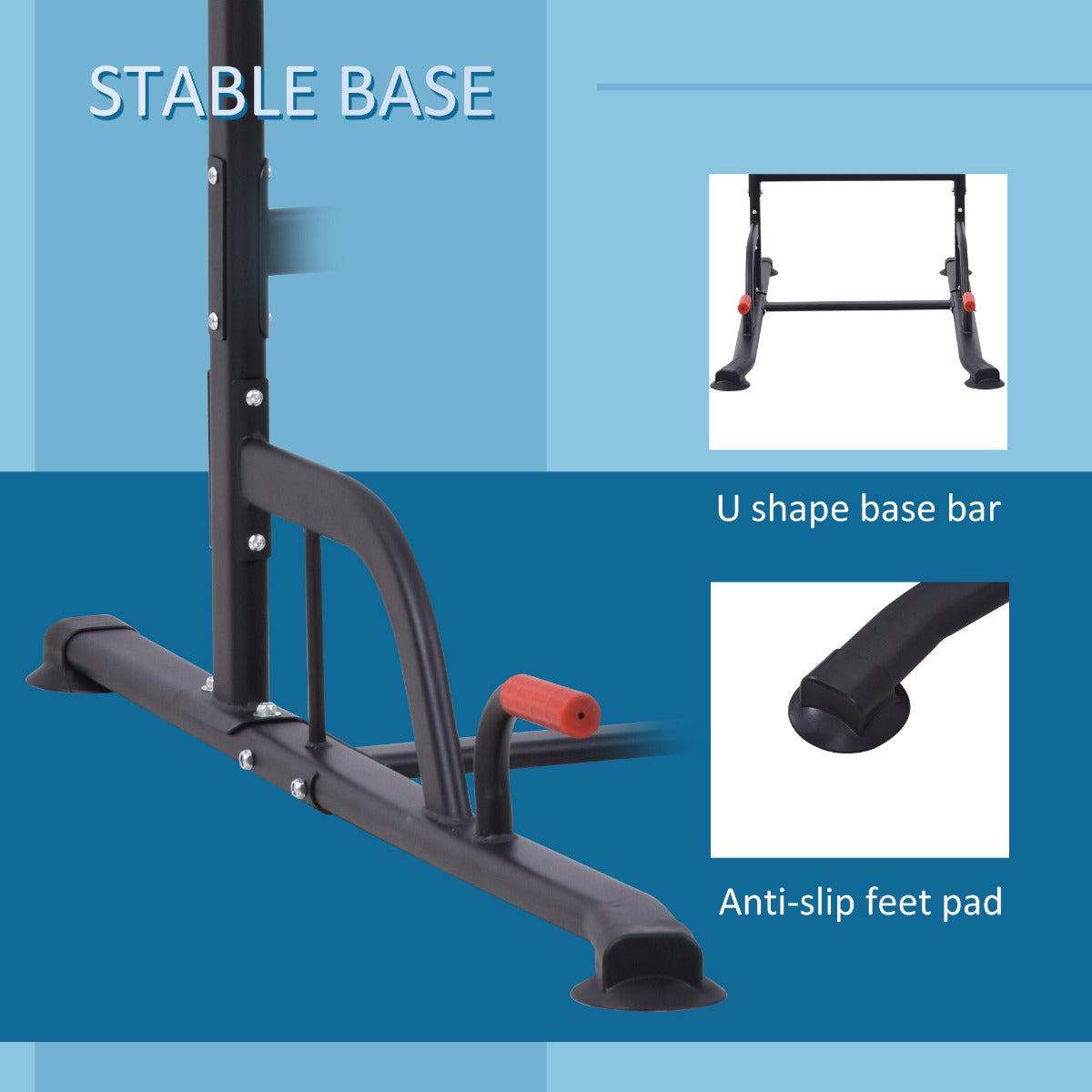 Homcom Pull Up Station Power Tower Station Bar Home Gym Workout