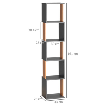 Homcom Modern 5-Tier Bookshelf