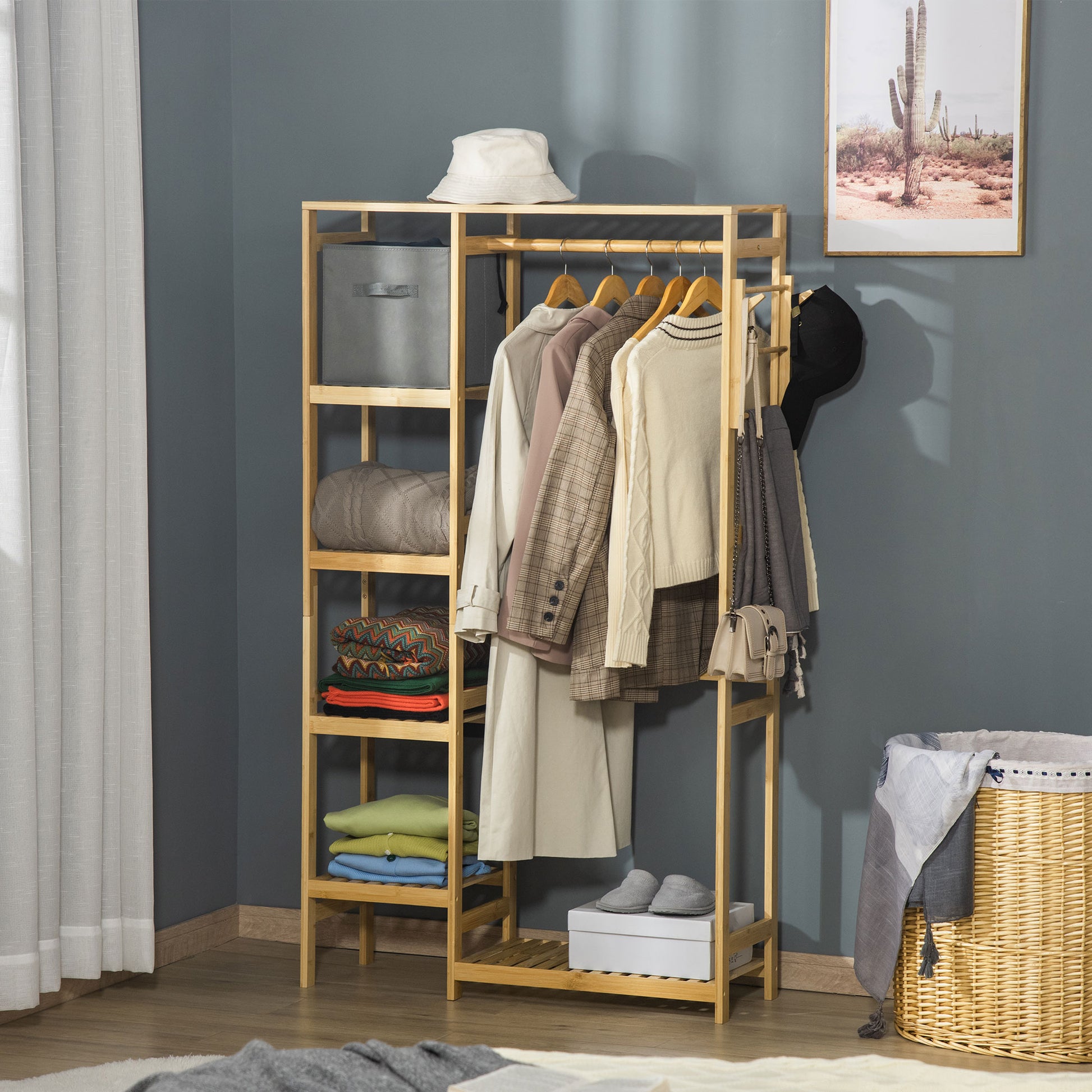 Baboo 155cm Clothing Storage Five Shelf by Homcom