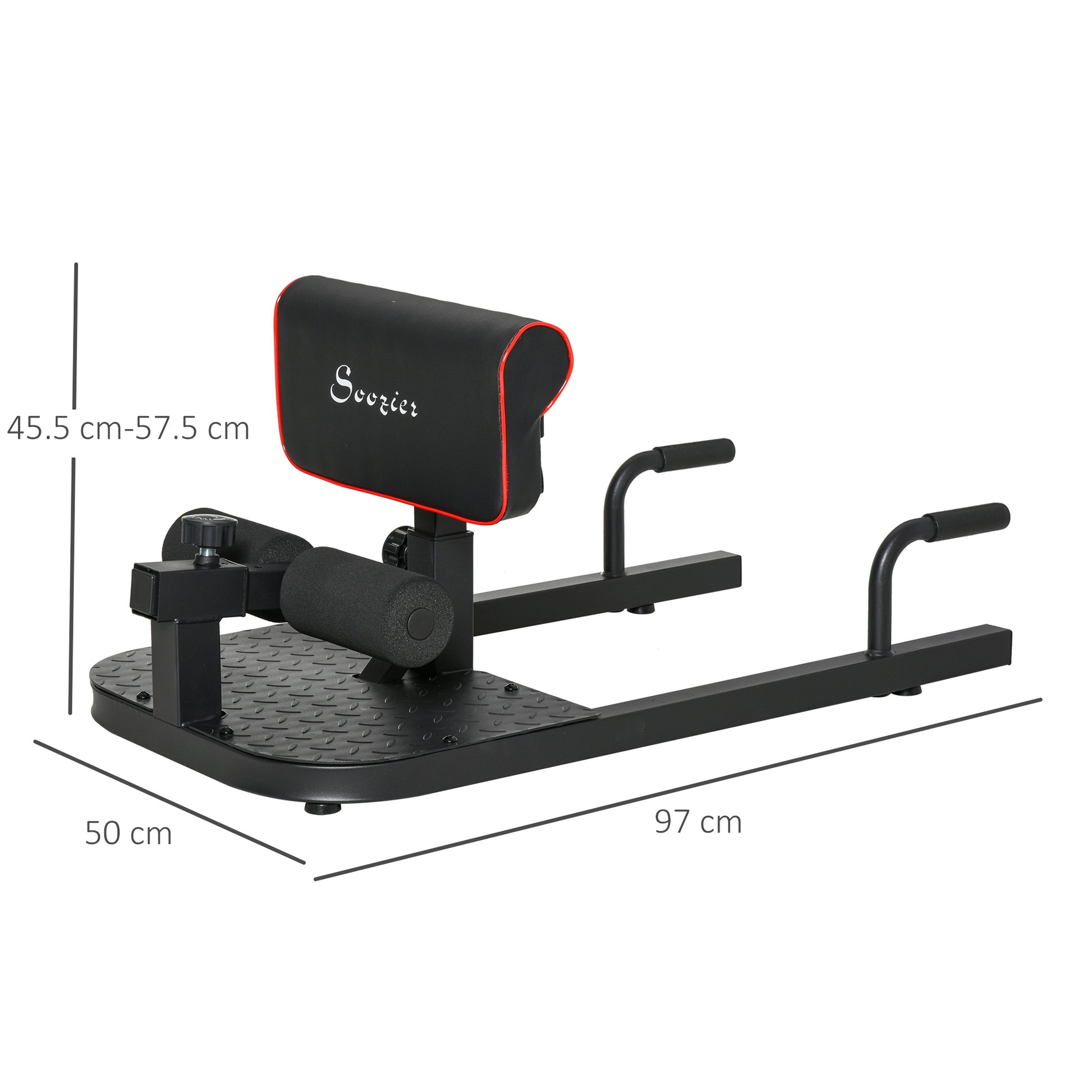 Homcom 3-in-1 Full Body Workout Ergonomic Squat Machine Fitness Body Exercise Machine Black