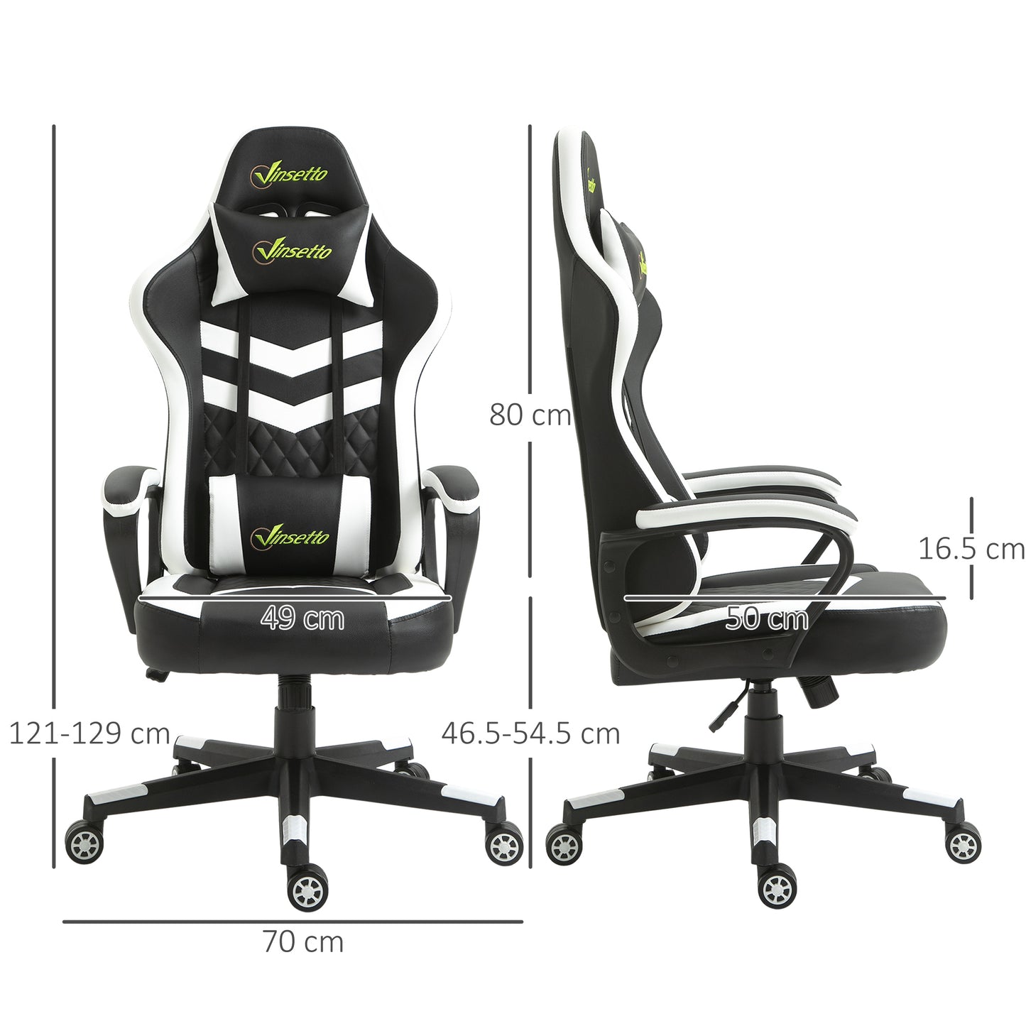 Vinsetto Racing Gaming Chair with Lumbar Support