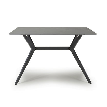 Industrial Dining Table Metal & Ceramic Grey - 120cm