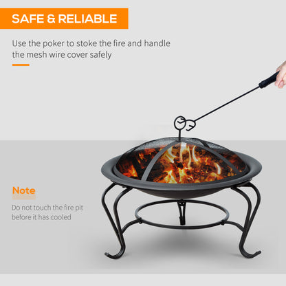 Outsunny Steel Fire Pit