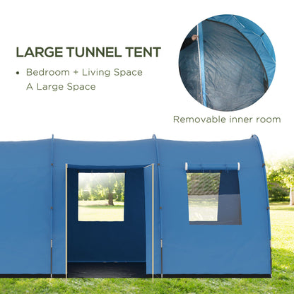 Outsunny 5-6 Man Tunnel Tent