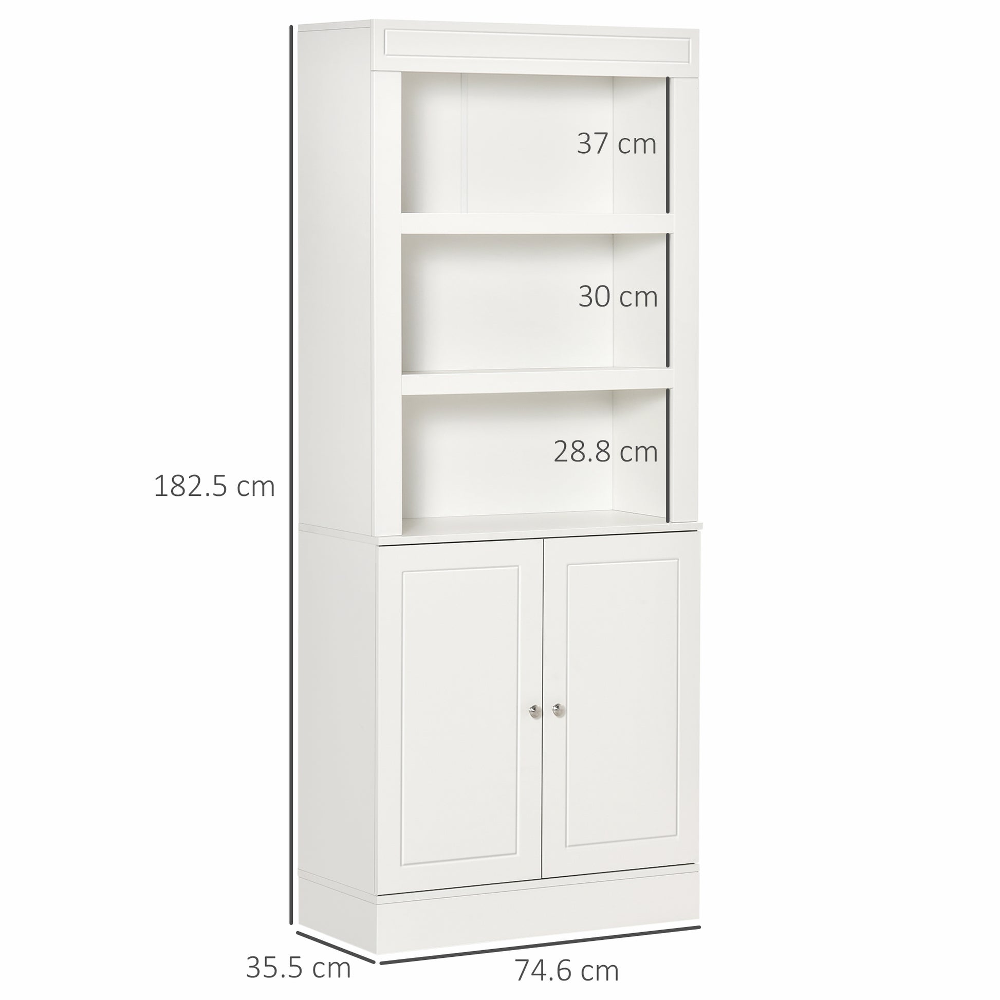 Homcom Kitchen Cupboard with 6-tier Shelving