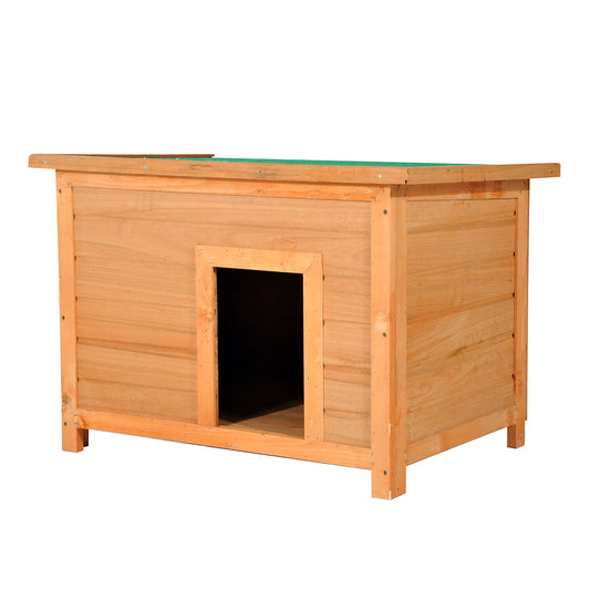 PawHut Wooden Dog Kennel Elevated Dog Pet House w/ Open Top 82W x 58D x 58H cm