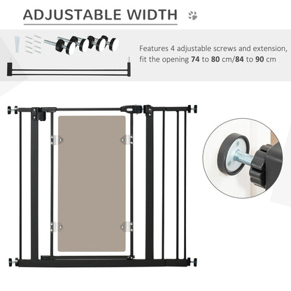 PawHut Pressure Fit Safety Gate for Doorways and Staircases