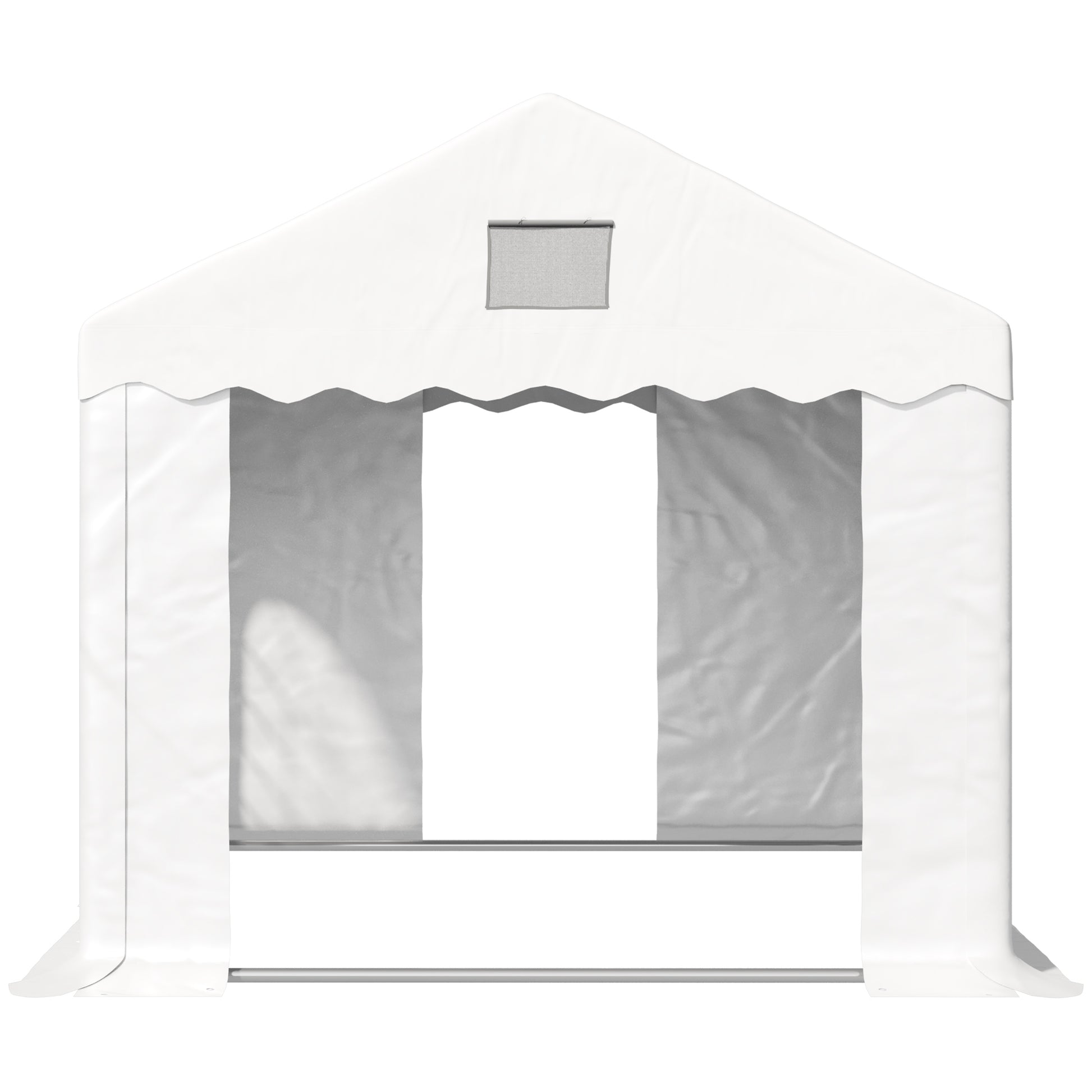 Outsunny 3 X 4 M Marquee Gazebo With Sides Party Tent Canopy & Carport Shelter For Outdoor Event Wedding White