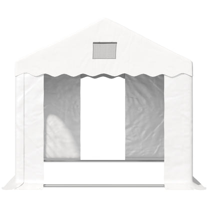 Outsunny 3 X 4 M Marquee Gazebo With Sides Party Tent Canopy & Carport Shelter For Outdoor Event Wedding White