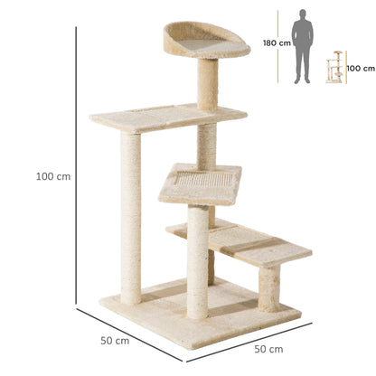 PawHut Cat Tree for Indoor Cats with Scratching Posts