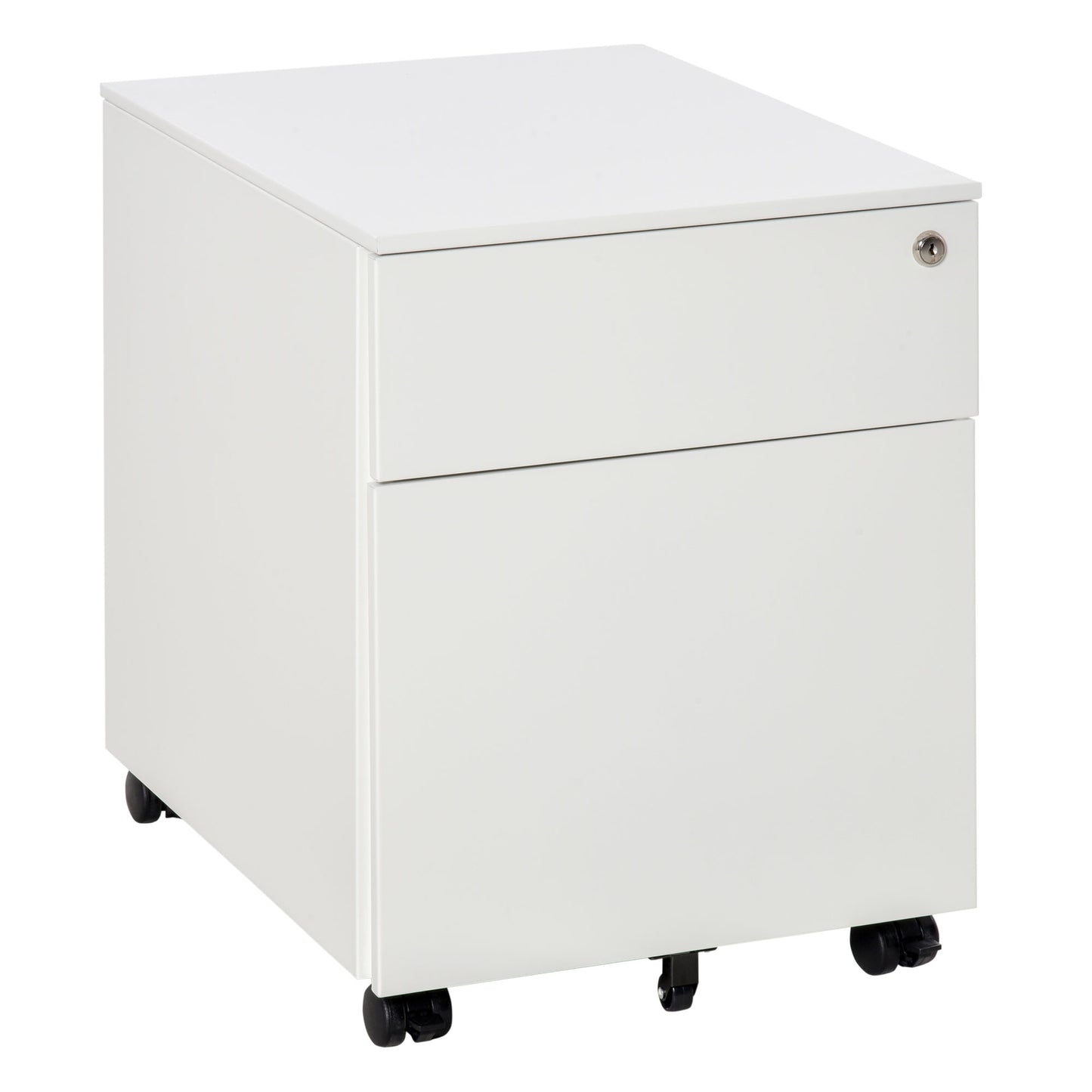 Vinsetto Mobile File Cabinet Steel Lockable with Pencil Tray Home Filing Furniture