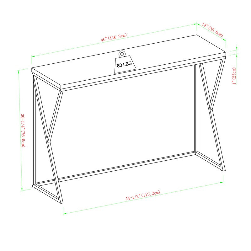 Marbleiz Console Table Marbleiz & Metal Black & White