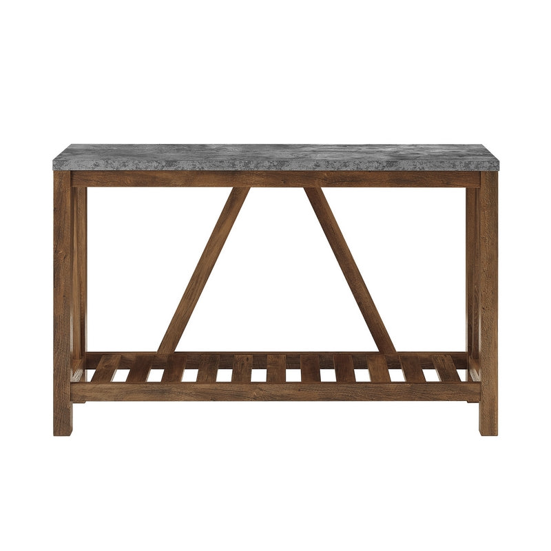 Industrial Console Table Brown And Grey 1 Shelf