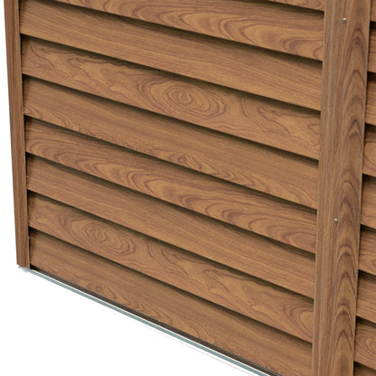 Moderna 7.7 x 64' Double Door Apex Garden Shed With Ventilation Steel & Polypropylene Light Brown by Steadfast