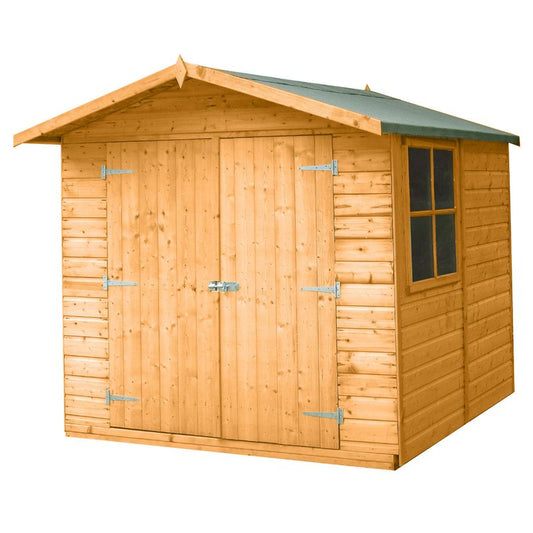 Shire Alderney 6' 11" x 7' 8" Apex Shed - Premium Dip Treated Shiplap