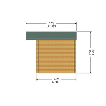 Shire Argyll 11' 9" x 7' 10" Apex Log Cabin - Premium 34mm Cladding Tongue & Groove