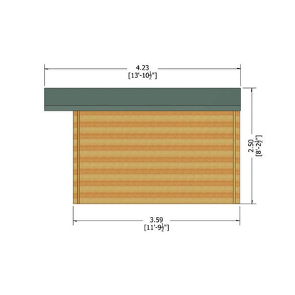 Shire Argyll 11' 9" x 11' 9" Apex Log Cabin - Premium 28mm Cladding Tongue & Groove