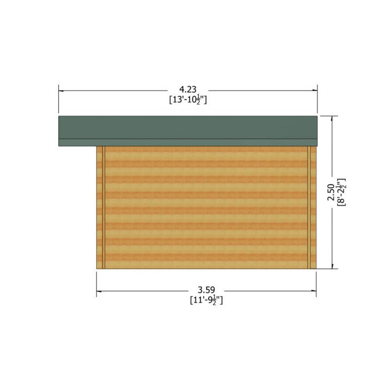 Shire Argyll 11' 9" x 11' 9" Apex Log Cabin - Premium 34mm Cladding Tongue & Groove