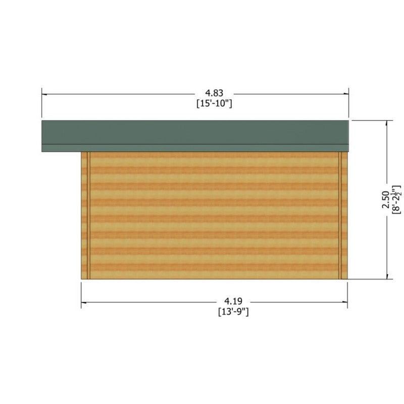 Shire Argyll 11' 9" x 13' 8" Apex Log Cabin - Premium 34mm Cladding Tongue & Groove