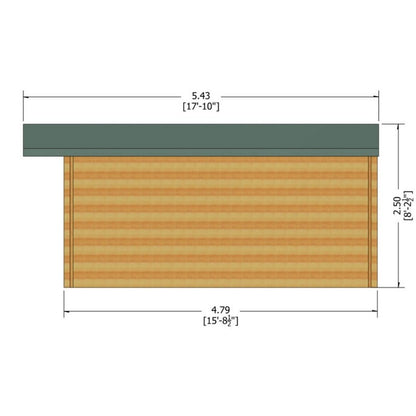 Shire Argyll 11' 9" x 15' 8" Apex Log Cabin - Premium 28mm Cladding Tongue & Groove