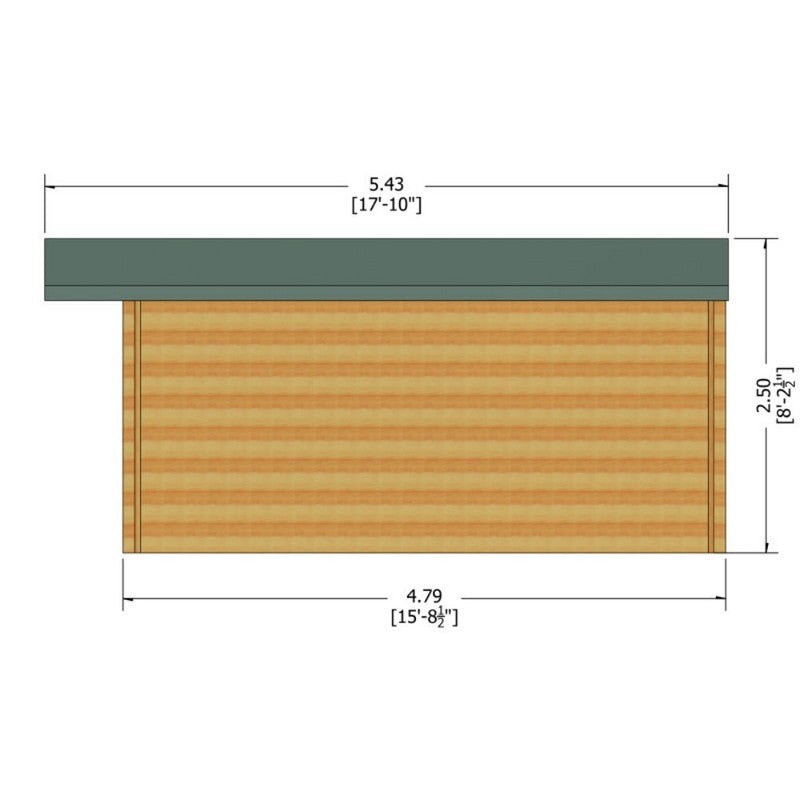 Shire Argyll 11' 9" x 15' 8" Apex Log Cabin - Premium 34mm Cladding Tongue & Groove