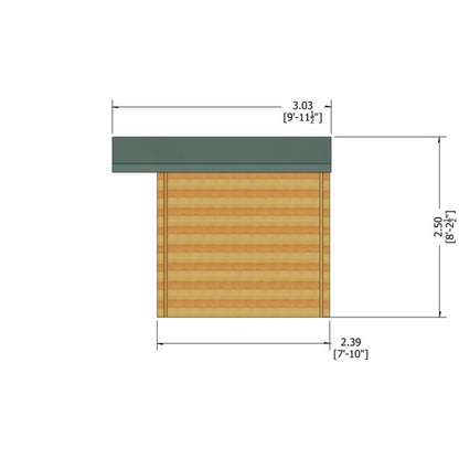 Shire Argyll 13' 8" x 7' 10" Apex Log Cabin - Premium 28mm Cladding Tongue & Groove