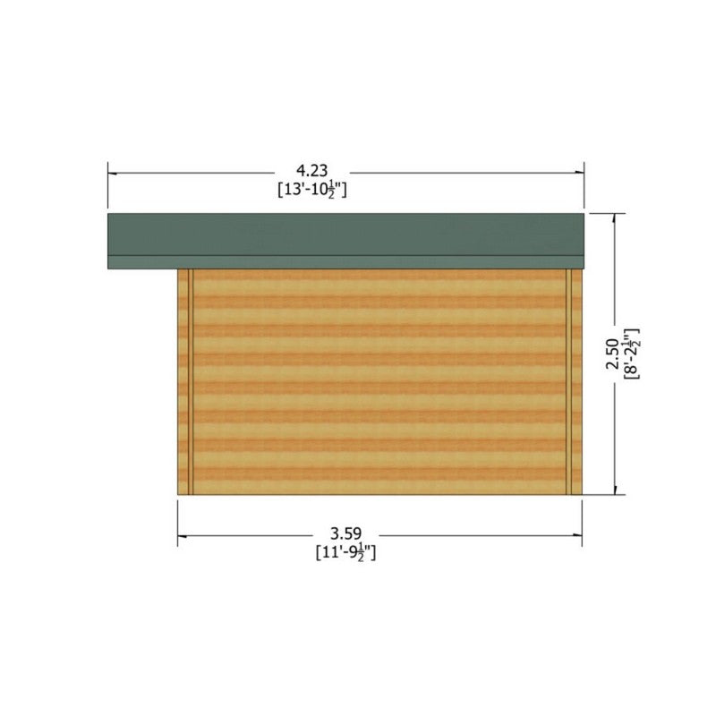 Shire Argyll 13' 8" x 11' 9" Apex Log Cabin - Premium 28mm Cladding Tongue & Groove