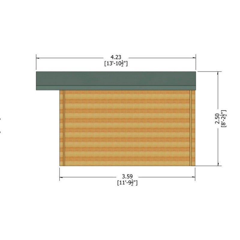 Shire Argyll 15' 6" x 11' 9" Apex Log Cabin - Premium 34mm Cladding Tongue & Groove