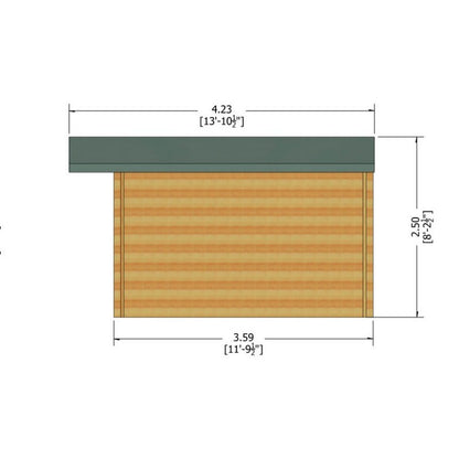 Shire Argyll 15' 6" x 11' 9" Apex Log Cabin - Premium 34mm Cladding Tongue & Groove