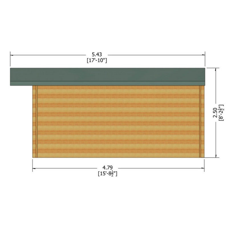 Shire Argyll 15' 6" x 15' 8" Apex Log Cabin - Premium 34mm Cladding Tongue & Groove