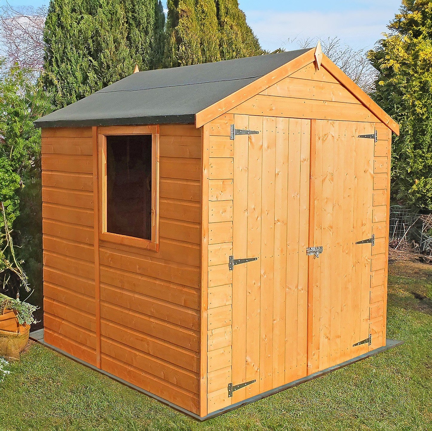 Shire Arran 5' 10" x 5' 10" Apex Shed - Premium Dip Treated Shiplap