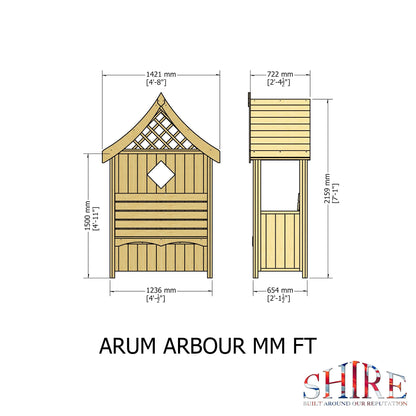 Shire Arum Garden Arbour 5' x 3'