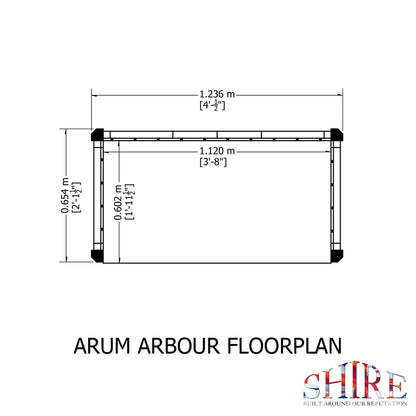 Shire Arum Garden Arbour 5' x 3'