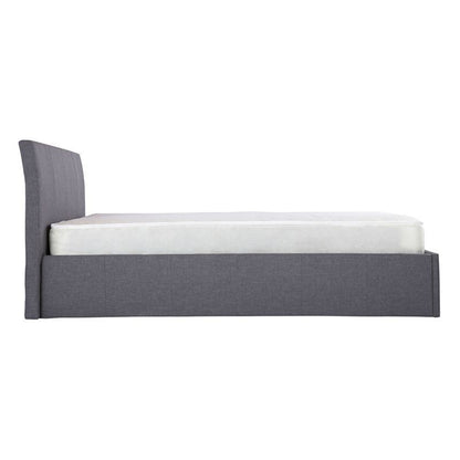 Ascot Double Ottoman Bed Fabric Grey 5 x 7ft