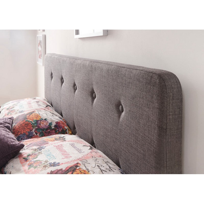 Ashbourne King Size Ottoman Bed Fabric Grey 5 x 7ft