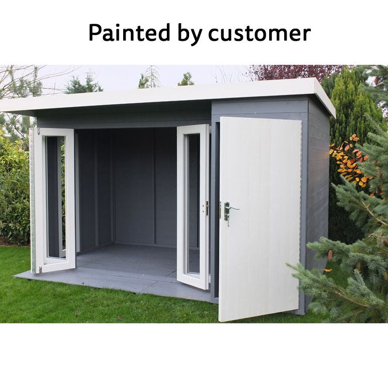 Shire Aster 12' 4" x 8' 5" Pent Summerhouse - Premium Dip Treated Shiplap