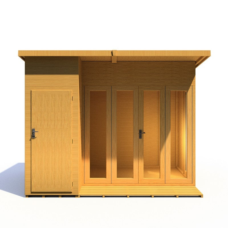 Shire Aster 7' 10" x 9' 9" Pent Summerhouse - Premium Dip Treated Shiplap