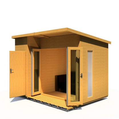 Shire Aster 7' 10" x 9' 9" Pent Summerhouse - Premium Dip Treated Shiplap