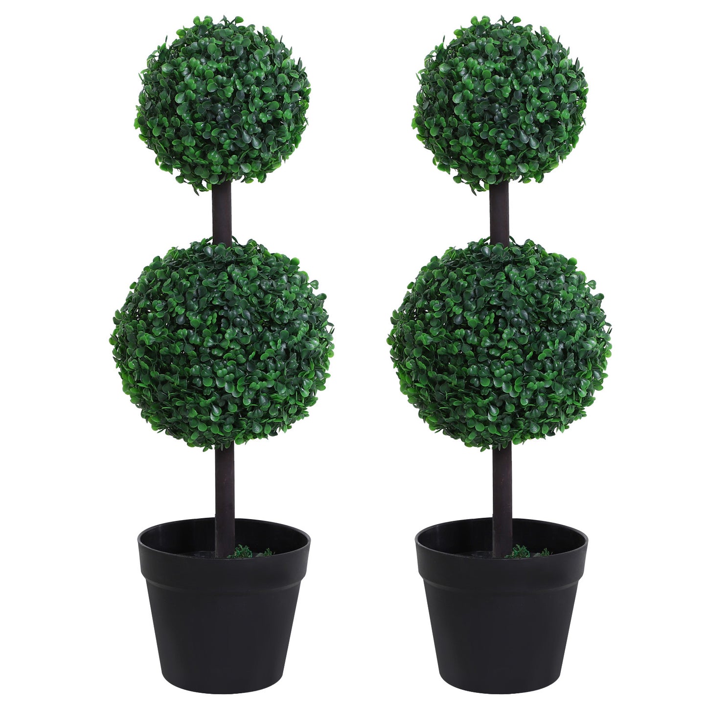 Outsunny Set of 2 Topiary Tree Plant