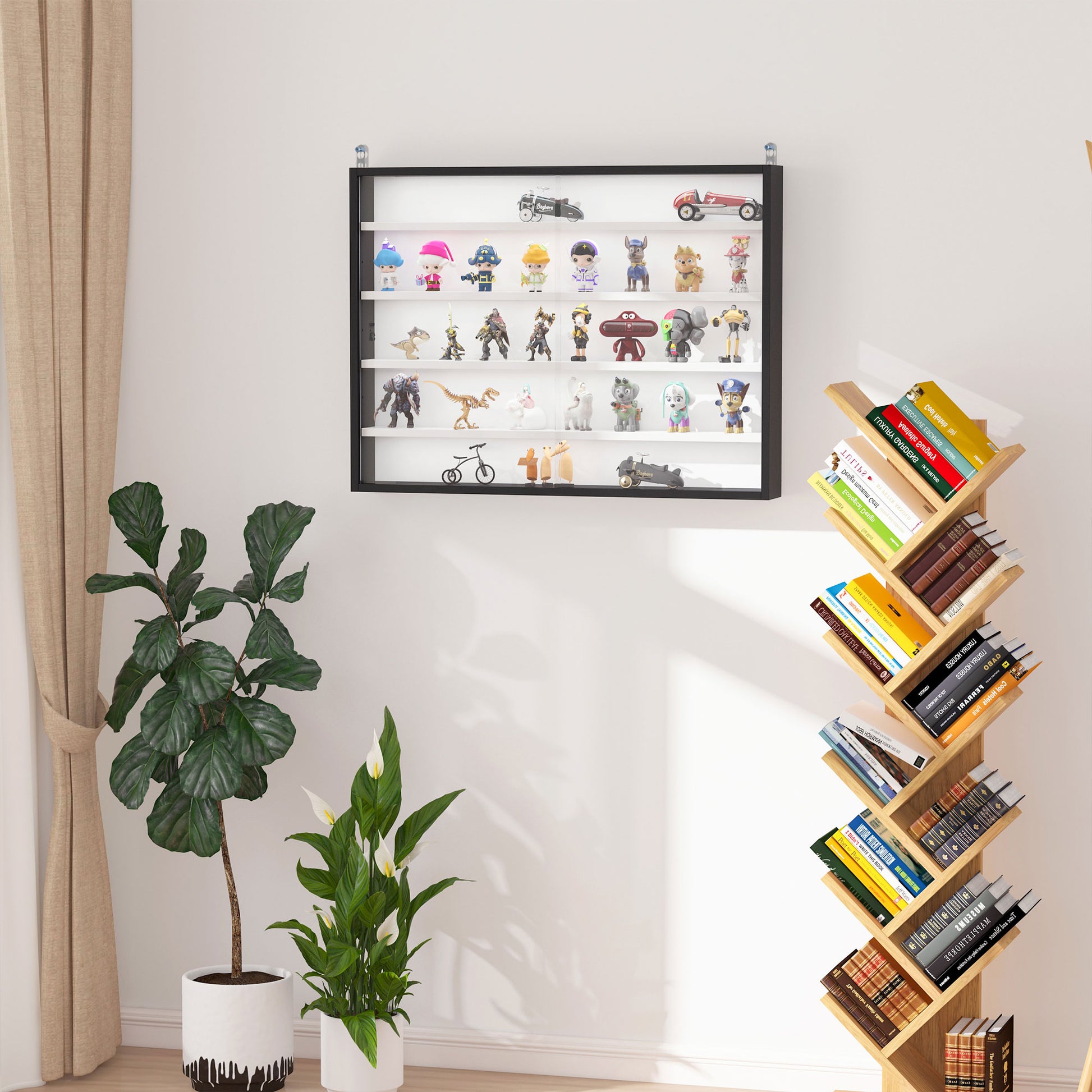 Homcom Five-Tier Wall Display Cabinet