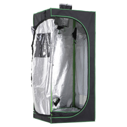 Outsunny Hydroponic Plant Grow Tent W/ Window Tool Bag