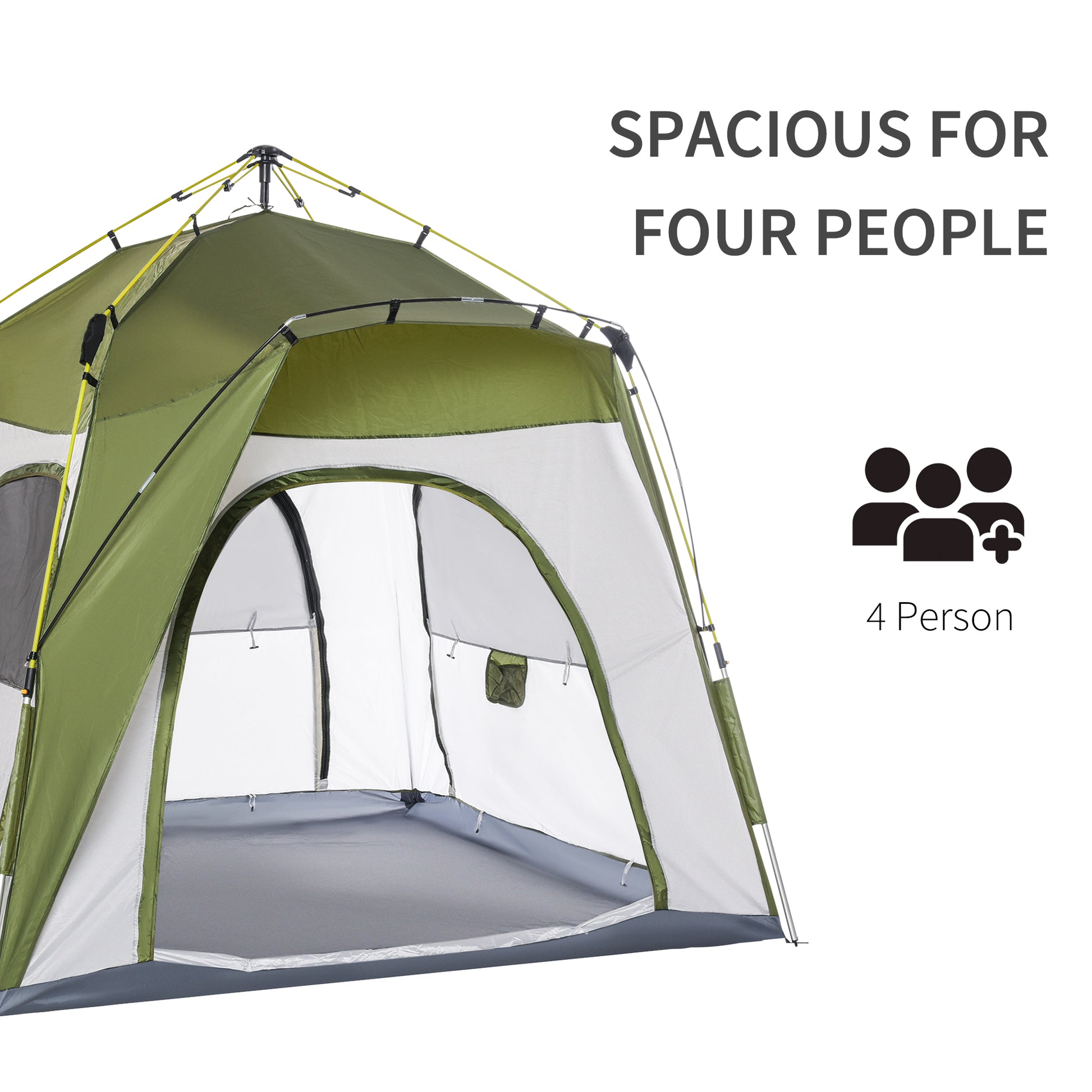 Outsunny 4 Person Automatic Camping Tent