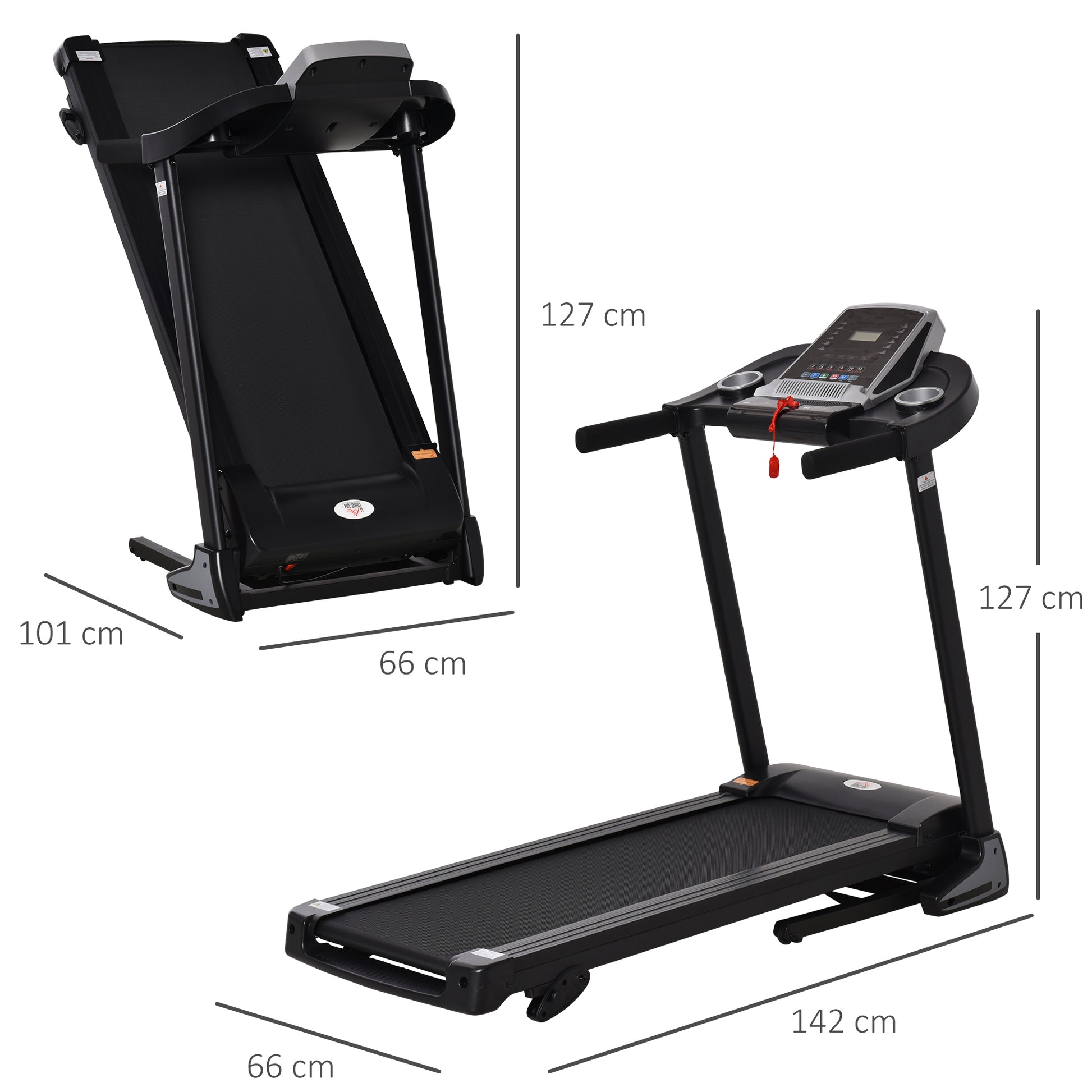 Homcom 12 km/h Folding Electric Treadmill