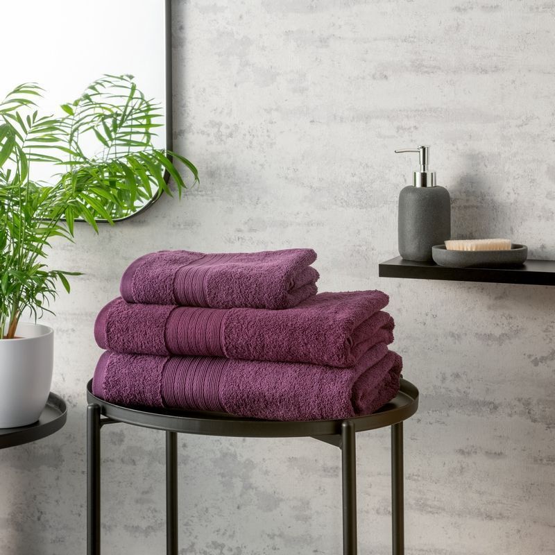 Hamilton McBride 50cm x 85cm Aubergine Hand Towel