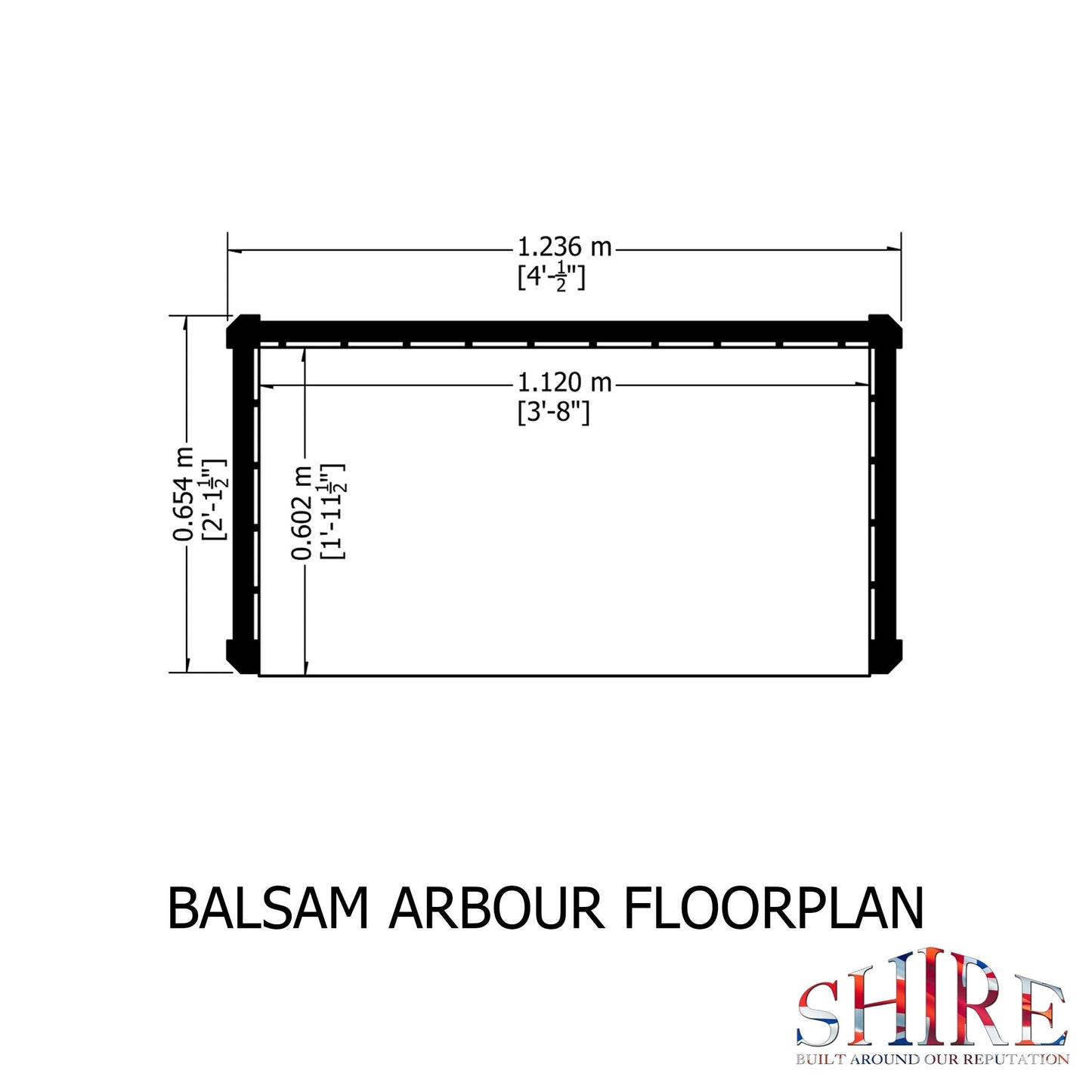 Shire Balsam Garden Arbour 5' x 3'