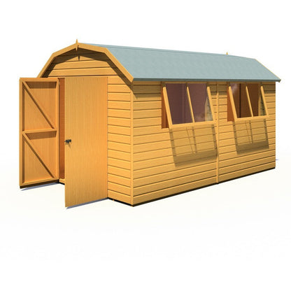 Shire Barn 11' 9" x 7' 10" Barn Shed - Premium Coated Shiplap