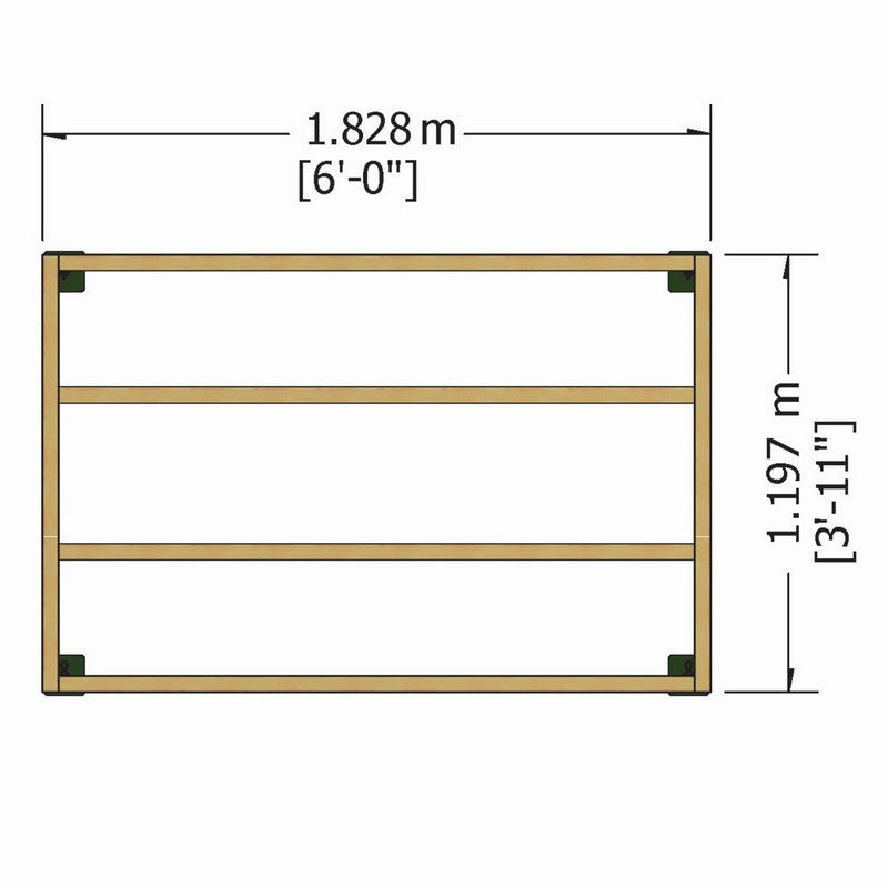 Shire 6' x 4' Adjustable Height Shed Base