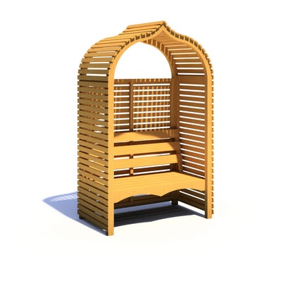 Shire Bejoda 2' 4" x 4' Apex Garden Arbour - Classic Pressure Treated Slatted