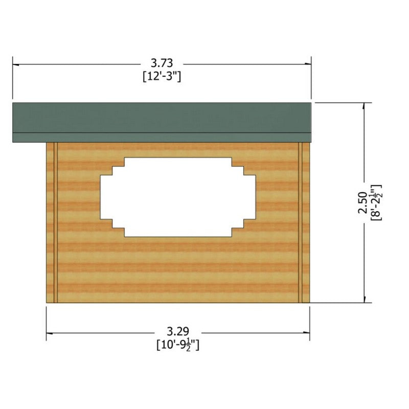 Shire Bere 10' 9" x 10' 9" Apex Log Cabin - Premium 28mm Cladding Tongue & Groove