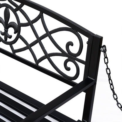 Outsunny Outdoor Porch Swing Seat Bench with Chains for the Yard